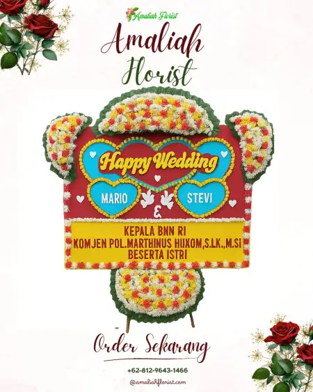 Papan Bunga Pernikahan Sambek
